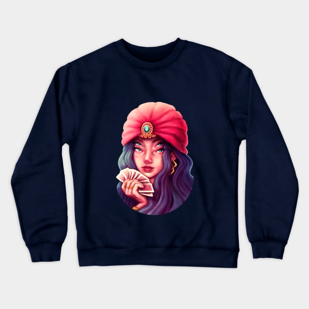 Fortune Teller Crewneck Sweatshirt by Lyara Costa